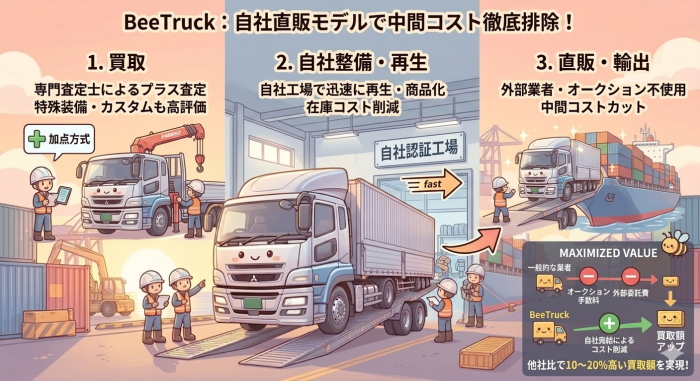 トラック買取 自社直販